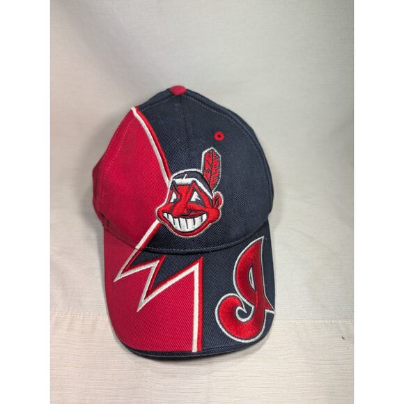 Cleveland Indians Snapback Cap Hat 90s Genuine Rare Vintage Twins ENTERPRISE - Picture 1 of 5